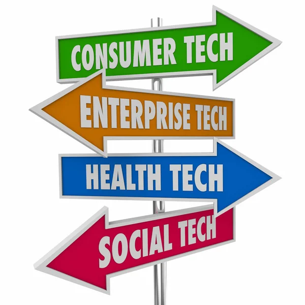 消費者企業健康社会技術標識 イラストレーション — ストック写真