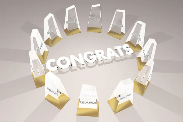 Congrats Awards Special Honors Congratulations Illustration — Stock Photo, Image