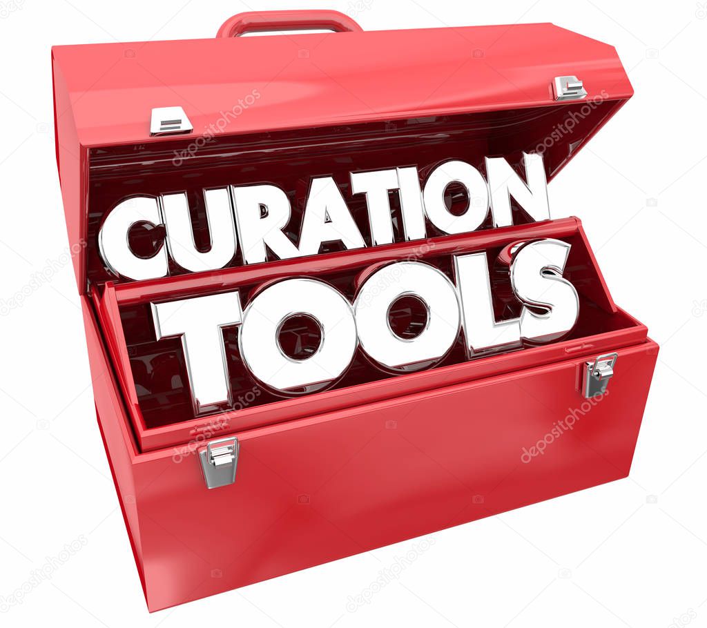 Curation Tools Resources Curate Content Toolbox 3d Illustration