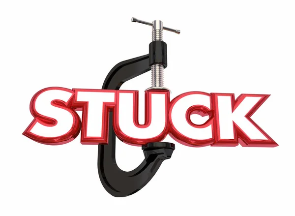Stuck Clamp Vice Word Holding Place Illustration — Stock Photo, Image
