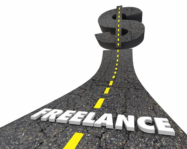 Freelance Road Income Earnings Job Success Illustration — Stock Photo, Image