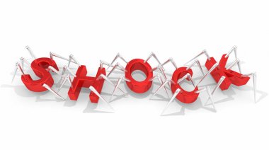 Şok böcek örümcek harfler korkutmak korku sürpriz 3d çizim