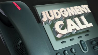 Yargı çağrı telefon karar 3d çizim