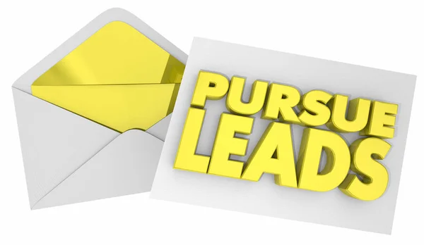 Pursue Leads Letter Note Message Envelope Illustration — Stock Photo, Image