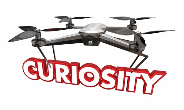 Curiosidad Drone Palabra — Foto de Stock