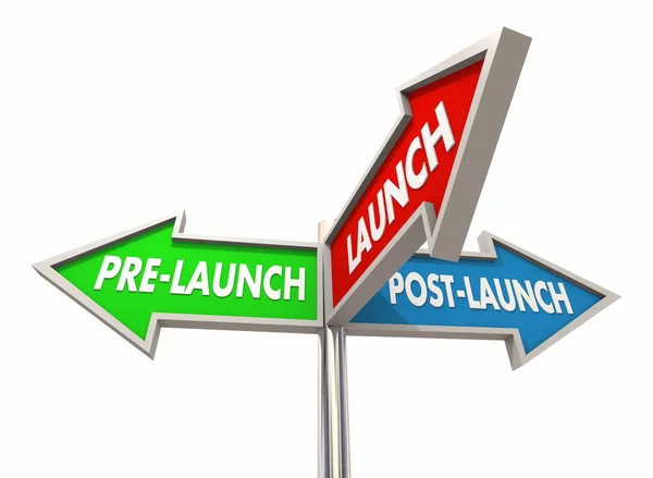 Pre-Launch-Zeichen nach dem Start — Stockfoto