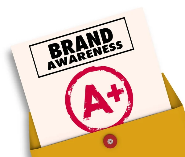 Brand Awareness Report Card — Stock Photo, Image