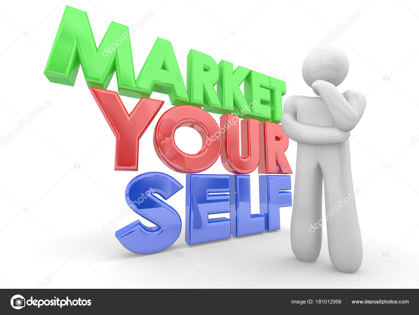 Market Yourself 3d Illustration — Stock Photo © iqoncept #181012956