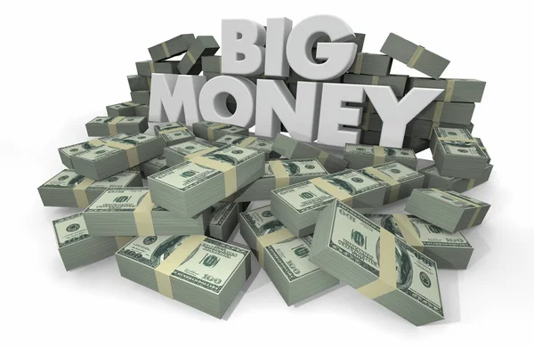 Big Money Pilhas Pilhas — Fotografia de Stock