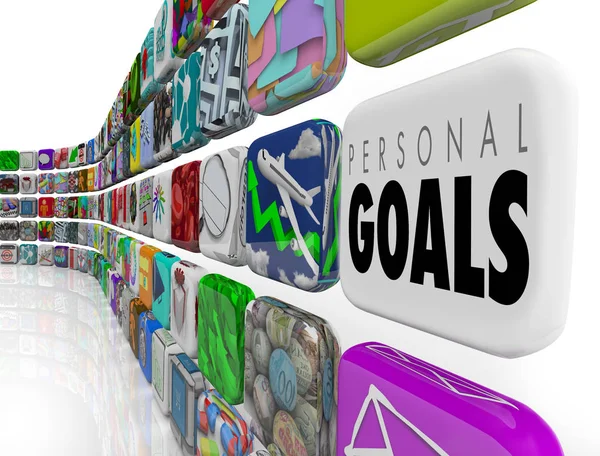 Personal Goals Tracking Success Results Apps Illustration — Stock Photo, Image