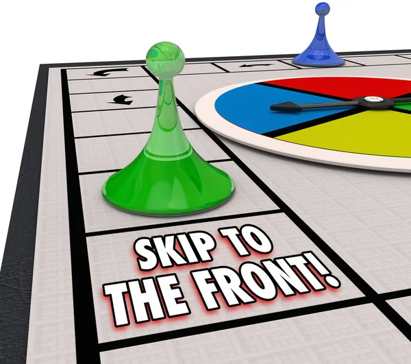 Skip Front Board Game Winning Competition Advantage Illustration — Stock Photo, Image