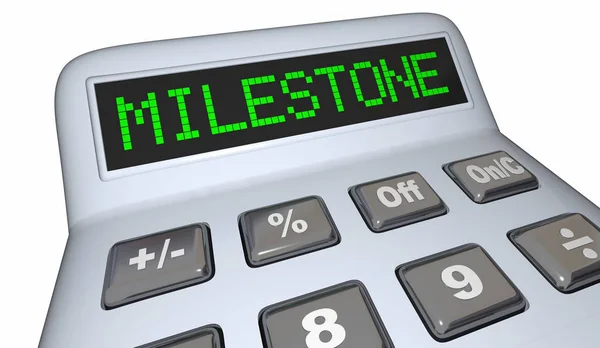 Mijlpaal Calculator financiële doel — Stockfoto