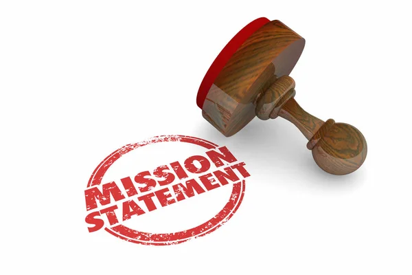 Declaração de missão Objectivo Objectivo Selo — Fotografia de Stock