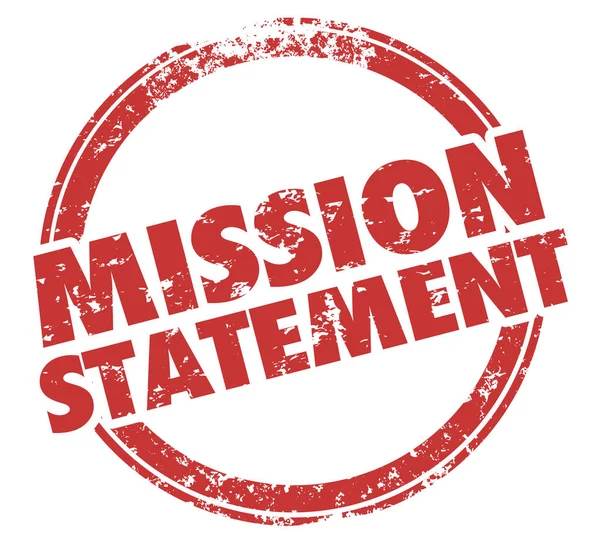 Mission Statement doel stempel — Stockfoto