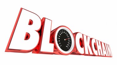 metin bloğu zinciri hız göstergesi, 3d resim, hareket kavramı ile