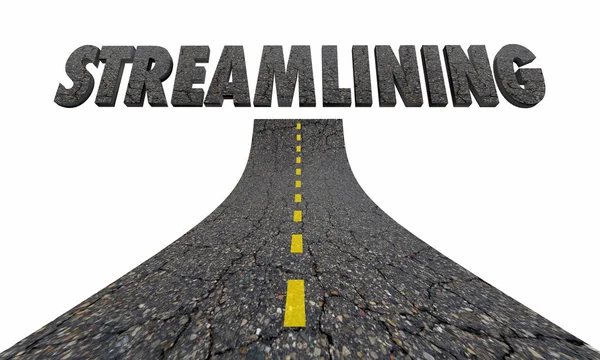 Road Streamlining Word Illustration Improve Efficiency Concept — Stock Photo, Image