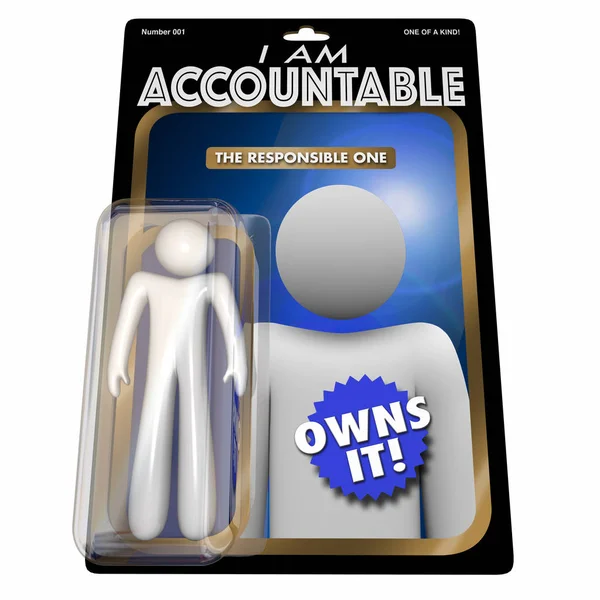 White Figure Accountable White Robot Illustration — Stock Photo, Image