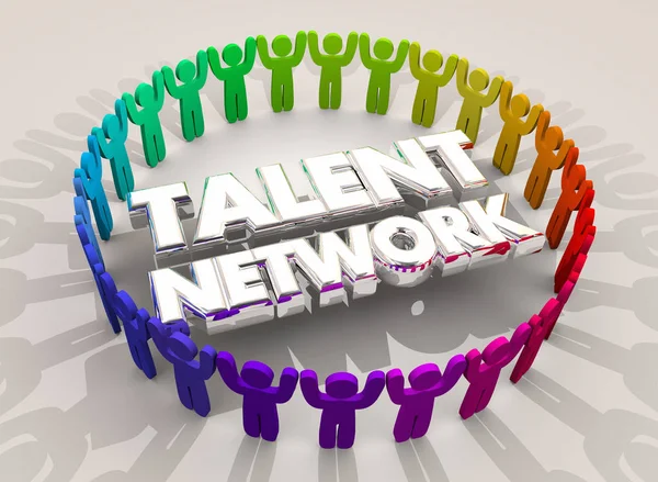 Circle Colorful Figures Text Talent Network Illustration — Stock Photo, Image