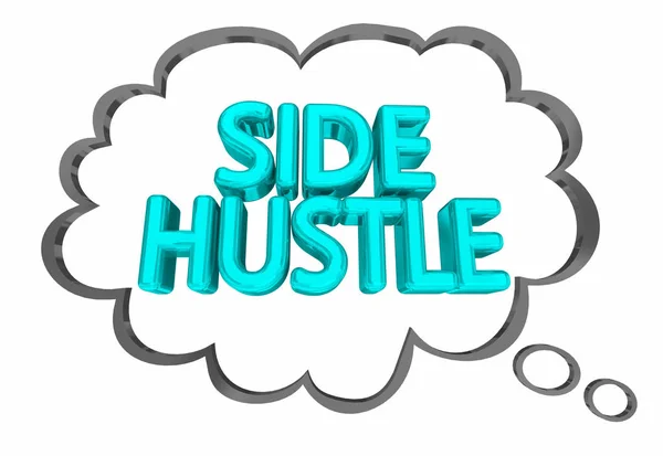 Side Hustle Pensiero Nube Illustrazione — Foto Stock