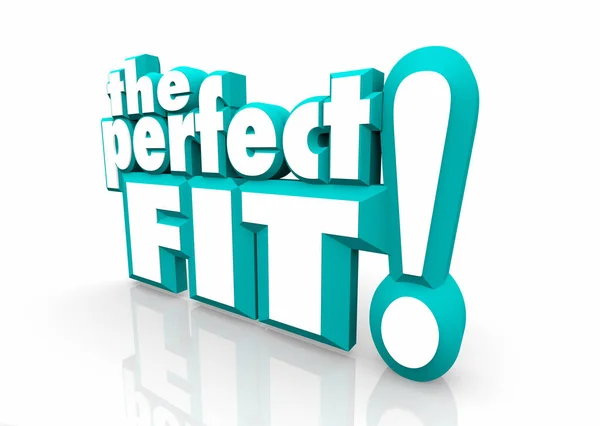 Perfect Fit Lettering Illustration — Stock Photo, Image