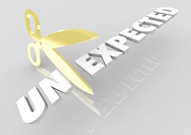 Makas kesim beklenmeyen yazı kavramı.