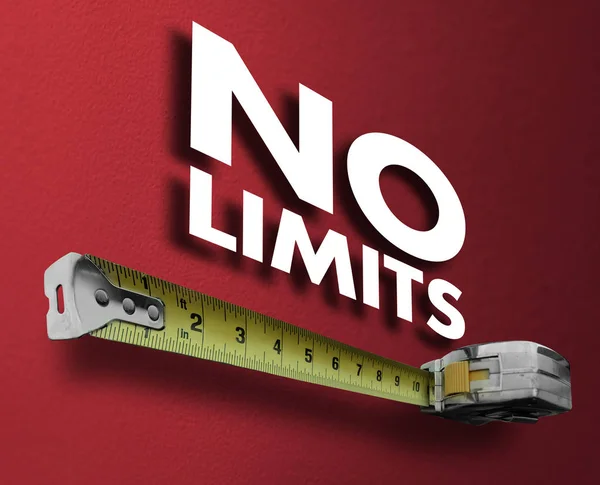 Limits Measuring Tape Concept Unlimited Success — Stock Photo, Image
