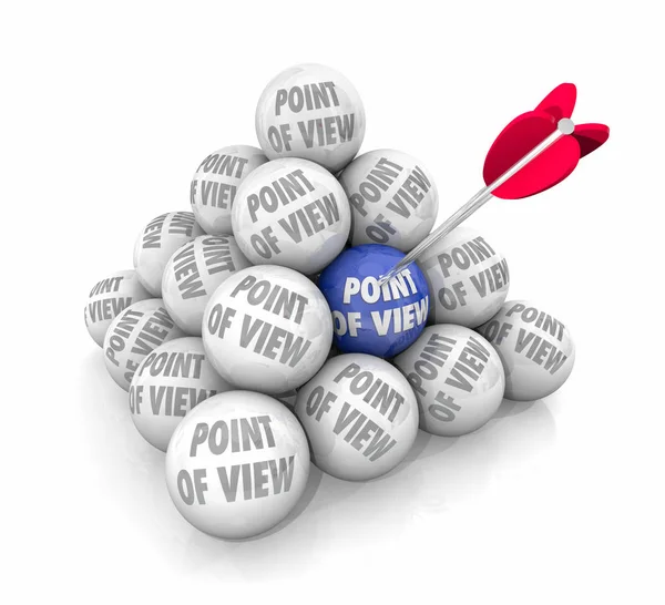 Point View Ball Pyramid Different Opinions — Stock Photo, Image