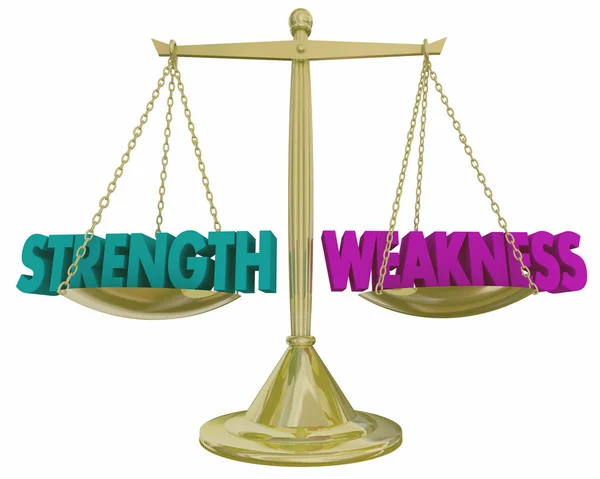 Strength Weakness Scale Weighing Pattern — Stock Photo, Image