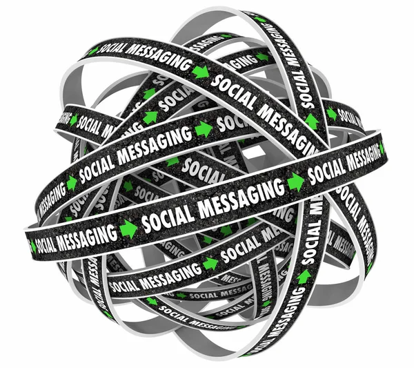 Sociale Messaging Mededeling Lus Van Netwerk Illustratie — Stockfoto