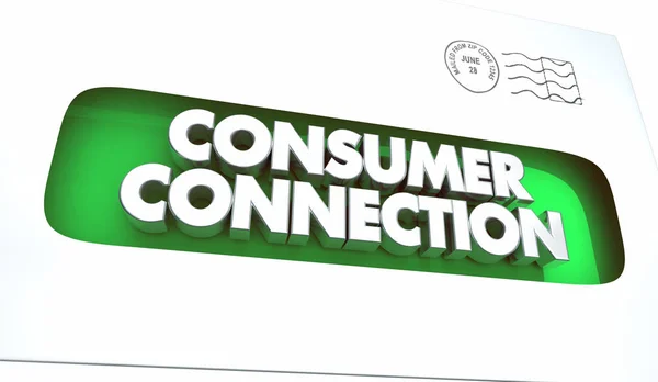 Verbraucher Verbindung Schriftzug Auf Umschlag Abbildung — Stockfoto