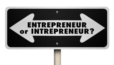 Girişimci veya Intrepreneur 3d resimde karar iz seçim.