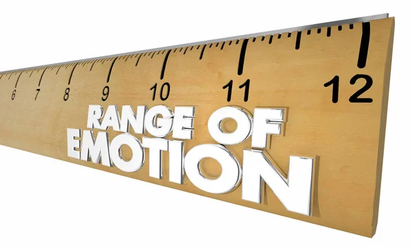 Range Emotion Ruler Measure Colorful Illustration — Stock Photo, Image