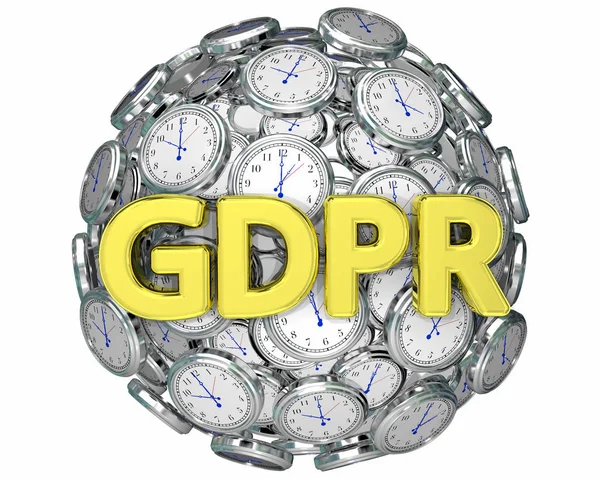 Gdpr Time Clocks Deadline Countdown — стоковое фото