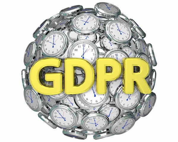 Gdpr Relógio Tempo Prazo Com Contagem Regressiva Ilustração — Fotografia de Stock