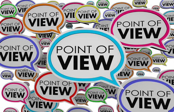 Point of View Speech Bubbles with Different Opinions 3d Illustration.