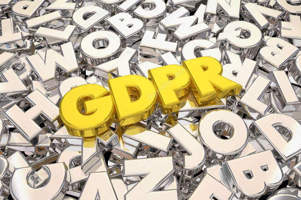 GDPR - General Data Protection Regulation 3d Illustration.