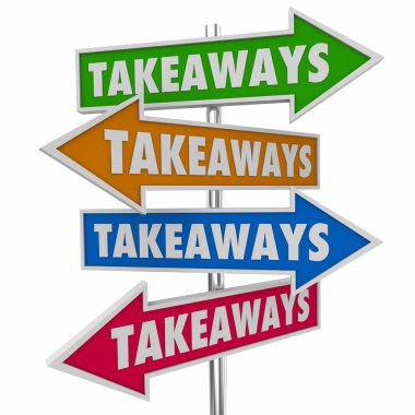 Takeaways yol sokak işaretleri, 3d çizim