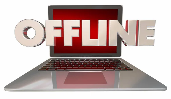 Offline Laptop Disconnected Internet Network Illustration — Stock Photo, Image