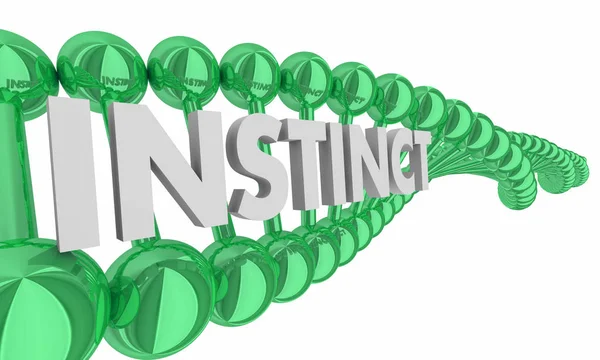 Instinct Word Dna Chain Illustration — Stock Photo, Image