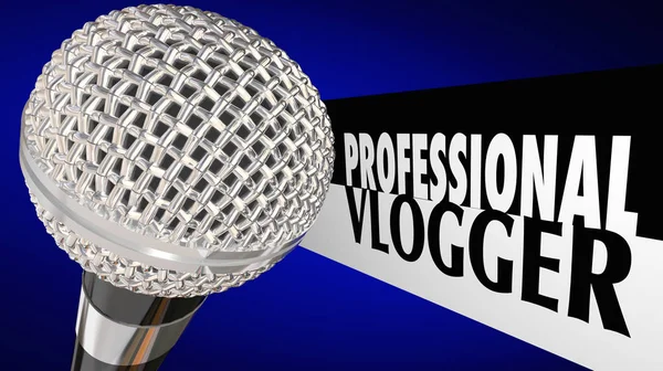 Professionele Vlogger Video Blogger Internet Beroemdheid Illustratie — Stockfoto