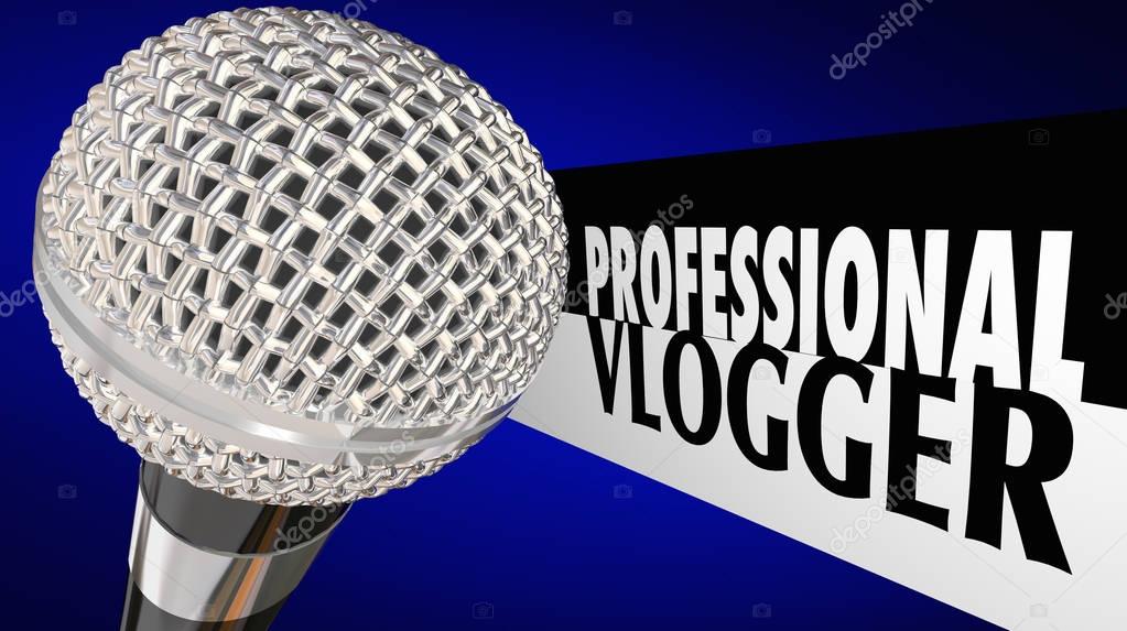 Professional Vlogger or Video Blogger, Internet Celebrity, 3d Illustration