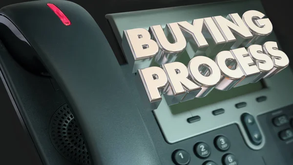 Kaufen Prozess Telefon Verkaufen Verkäufer Illustration — Stockfoto