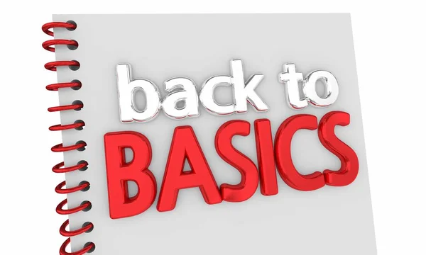 Zurück Grundlagen Buchberatung Grundlagen Illustration — Stockfoto