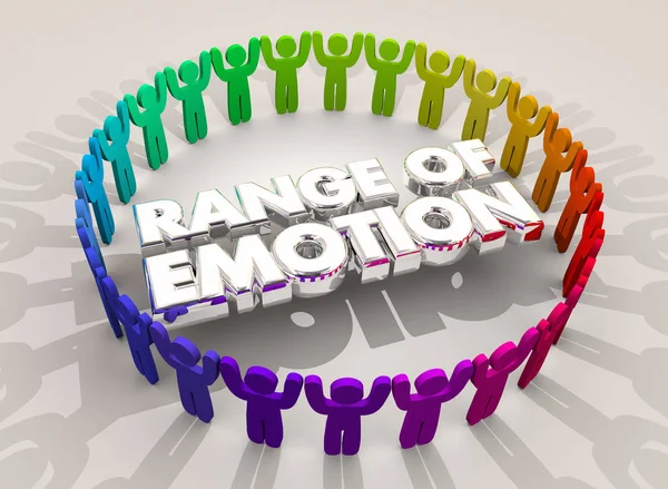 Range Emotion People Feelings Joy Sadness Illustration — Stock Photo, Image