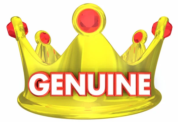 Genuine Crown Official Original Word Illustration — Stock Photo, Image