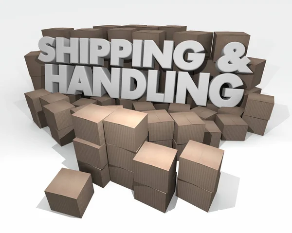 Shipping Handling Kartonnen Dozen Illustratie — Stockfoto