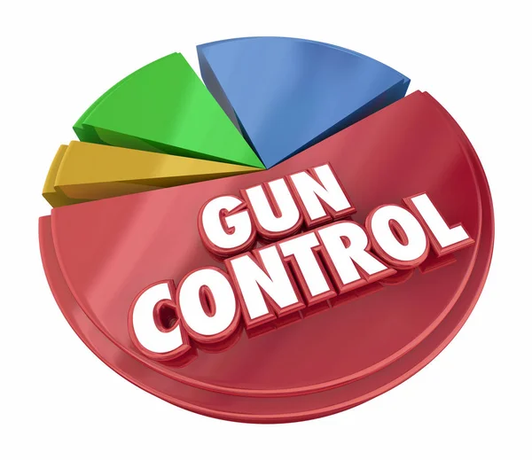 Controle Armas Reduzir Tiroteios Violência Pie Chart Ilustração — Fotografia de Stock