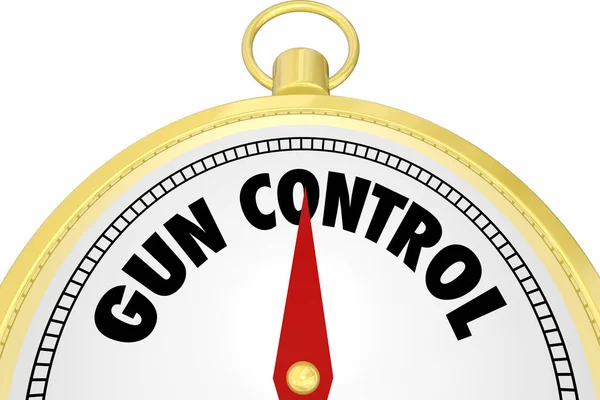 Gun Control Bússola Direção Leis Liderança Ilustração — Fotografia de Stock