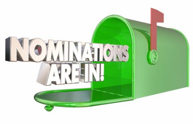Nominations Are In Finalists Mailbox Award News 3d Illustration clipart