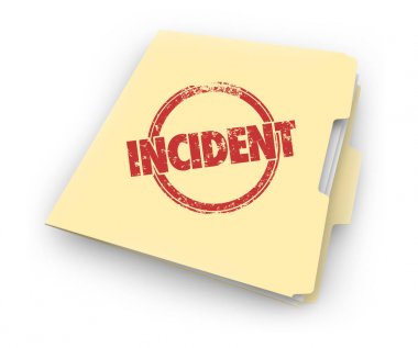 Incident Record Event Evidence Document Folder 3d Illustration clipart